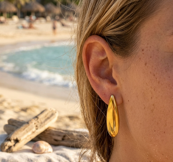 ASH | TEARDROP OVAL EARRINGS