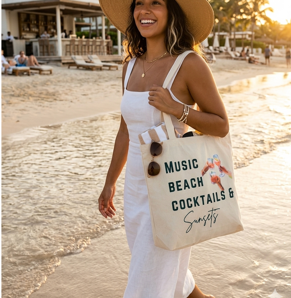 COCKTAILS & BEACH | CANVAS TOTE