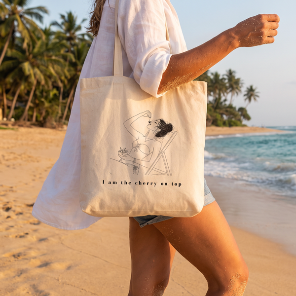 CHERRY ON TOP | CANVAS TOTE
