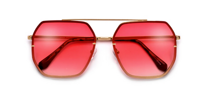 XIIA | OVERSIZE SQUARED GEOMETRIC AVIATOR SUNNIES