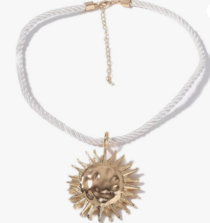 SUNI | ROPE SUN PENDANT NECKLACE