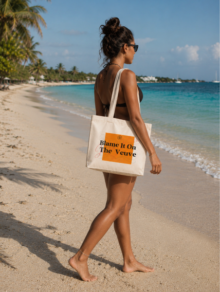 BLAME IT ON THE VEUVE | CANVAS TOTE