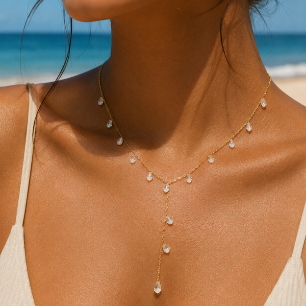 YANDI | SPARKLING DROP NECKLACE