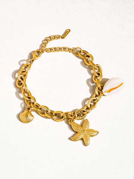 BEACHY | STAR AND CHAIN CHARM BRACELET