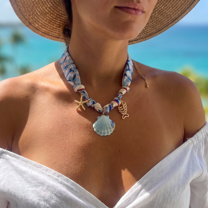 SHELLI | SCARF CHARM NECKLACE