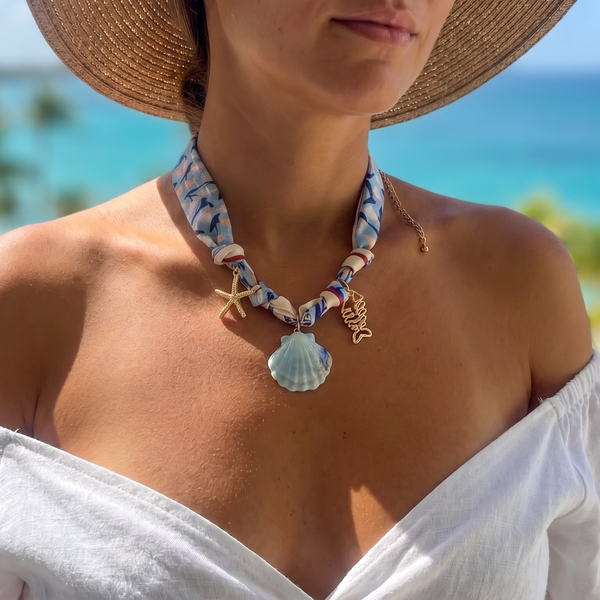 SHELLI | SCARF CHARM NECKLACE
