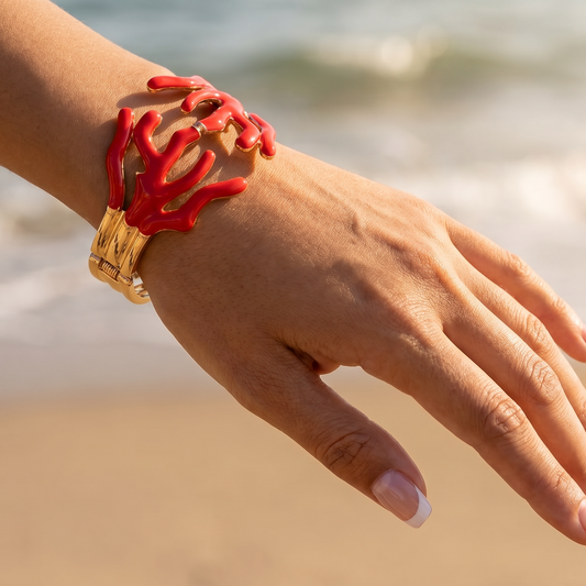 CORALS | HINGLED BANGLE BRACELET