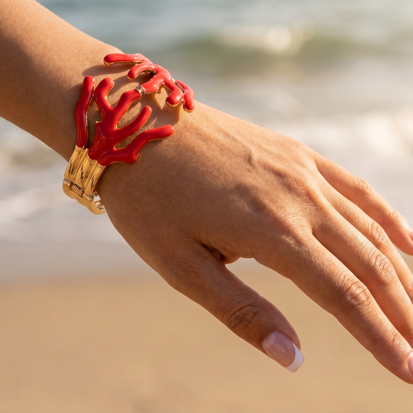 CORALS | HINGLED BANGLE BRACELET