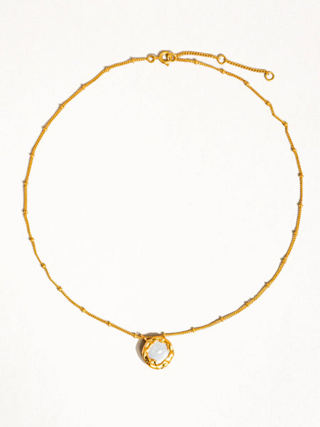 LYDIA | VINTAGE ROUND PEARL NECKLACE