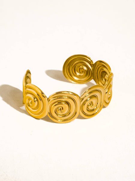 KAELEN | SPIRAL DESIGN CUFF BRACELET