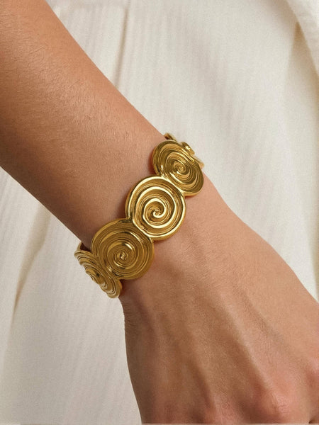 KAELEN | SPIRAL DESIGN CUFF BRACELET