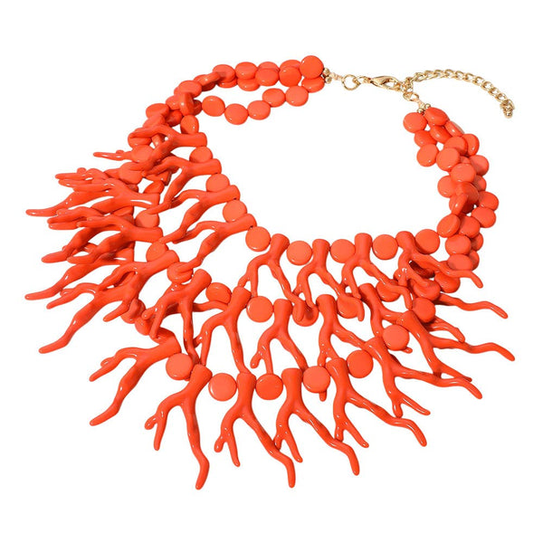 ST. TROPS | BOLD CORAL STATEMENT NECKLACE
