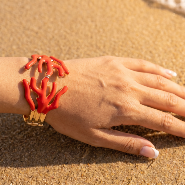 CORALS | HINGLED BANGLE BRACELET