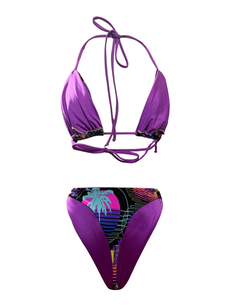 SANDI | REVERSIBLE V CUT RETRO THONG TWO PIECE