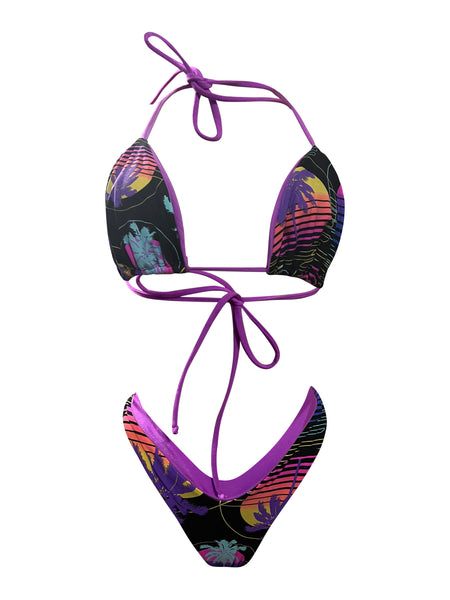 SANDI | REVERSIBLE V CUT RETRO THONG TWO PIECE