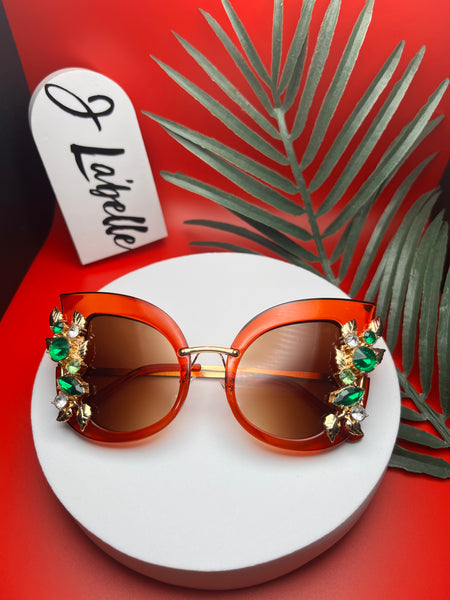 BEJEWELED SUNGLASSES  | RUBY RED