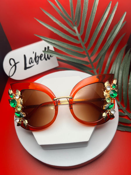 BEJEWELED SUNGLASSES  | RUBY RED