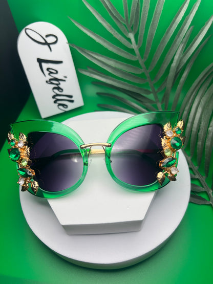 BEJEWELED SUNGLASSES  | EMERALD