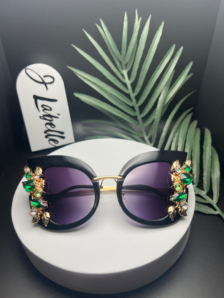 BEJEWELED SUNGLASSES  | BLACK