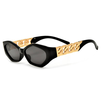 CHAINETTE | SLIM GEOMETRIC CHAIN LINK TEMPLE SUNNIES