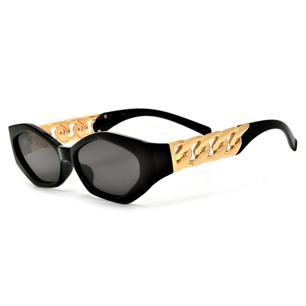 CHAINETTE | SLIM GEOMETRIC CHAIN LINK TEMPLE SUNNIES