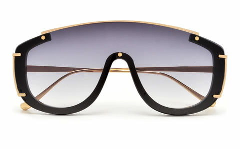 SASSY | OVERSIZED RETRO GPLD SHIELD SUNGLASSES