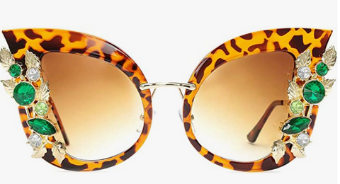 BEJEWELED SUNGLASSES | LEOPARD
